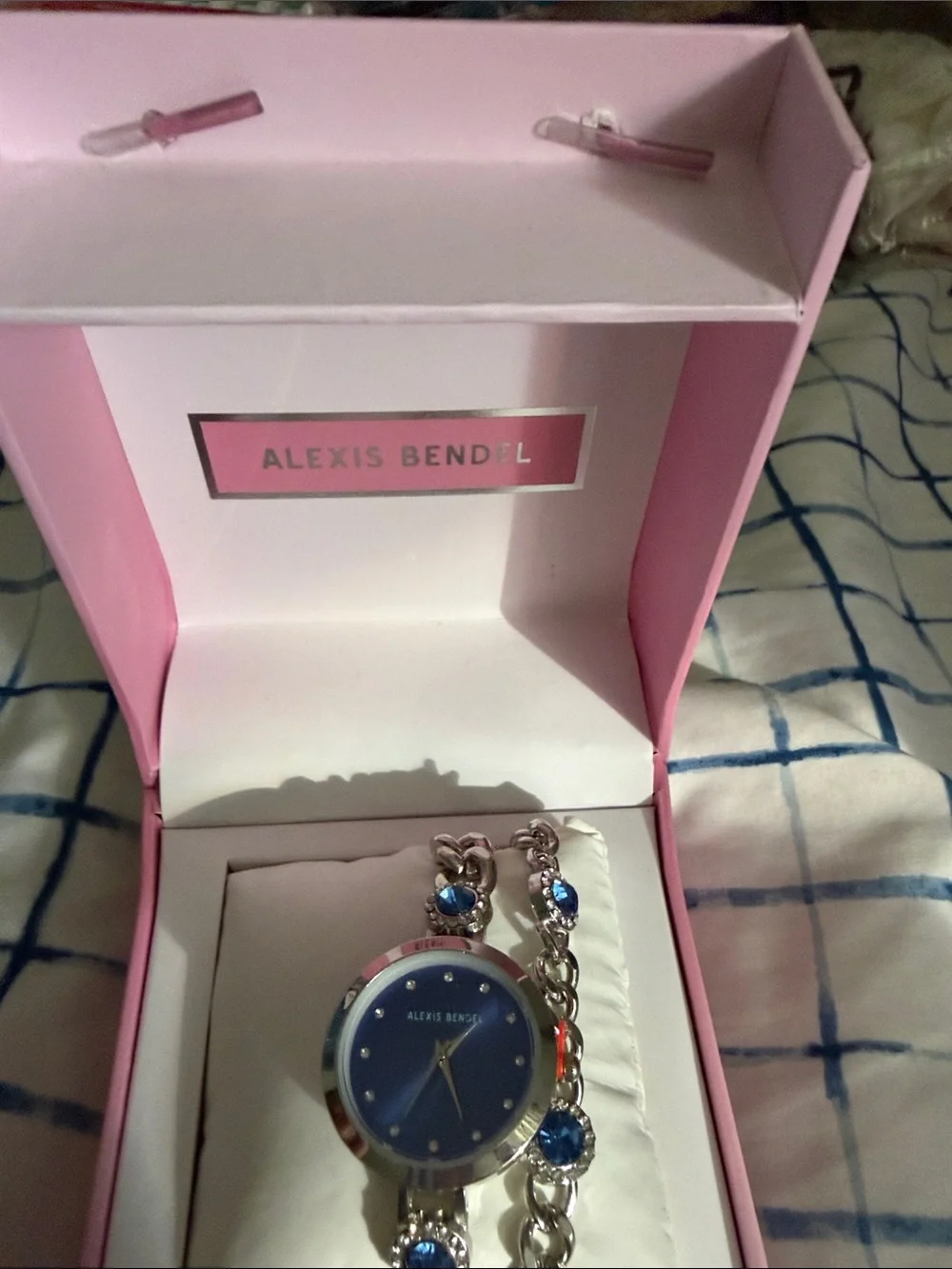 Alexis Bendel Blue Crystal Bracelet Watch
